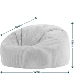 Zitzakken-icon - Kingston XL Zitzak Fauteuil - Ribfluweel - Blauwgroen