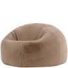 Zitzakken-icon - Kingston Zitzak Fauteuil - Fluffy Pluche Imitatiebont - Mocha