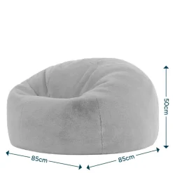 Zitzakken-icon - Kingston Zitzak Fauteuil - Fluffy Pluche Imitatiebont - Mocha