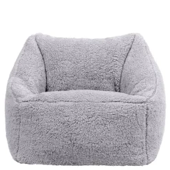 icon Kindersitzakken Teddybeer - Fleece Zitzak - Grijs
