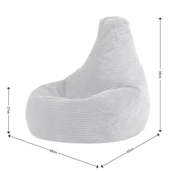 icon Kinderzitzakken Dalton - Corduroy Zitzak - Geel