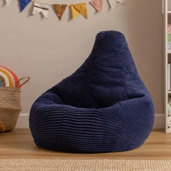 icon Kinderzitzakken Dalton - Corduroy Zitzak - Marineblauw