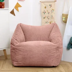 Zitzakken-icon Kinderzitzakken Morgan - Corduroy Zitzak met Vulling - Oud roze