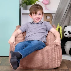 Zitzakken-icon Kinderzitzakken Morgan - Corduroy Zitzak met Vulling - Oud roze