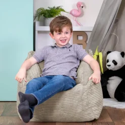 icon Kinderzitzakken Morgan - Corduroy Zitzak met Vulling - Beige