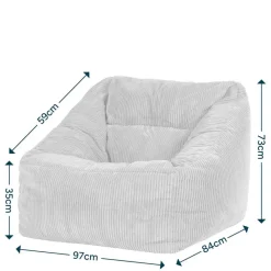 Zitzakken-icon Zitzack Natalia - Corduroy Zitzakfauteuil - Grijs