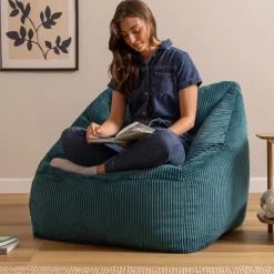 icon Zitzack Natalia - Corduroy Zitzakfauteuil - Blauwgroen
