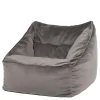 icon Zitzack Natalia - Fluwelen Zitzakfauteuil - Houtskool