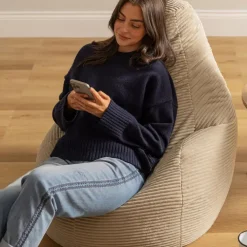 icon Zitzak Dalton - Corduroy Zitzak Volwassenen - Beige