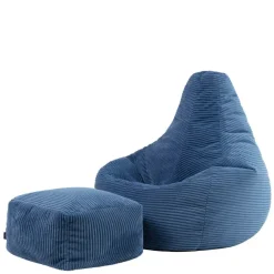 icon Zitzak en Poef Dalton - Corduroy Zitzak - Denimblauw