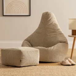 icon Zitzak en Poef Dalton - Corduroy Zitzak - Beige
