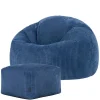 Zitzakken-icon Zitzak en Poef Kingston - Corduroy Zitzak - Denimblauw