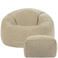 Zitzakken-icon Zitzak en Poef Kingston - Corduroy Zitzak - Beige