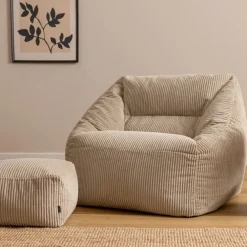 icon Zitzak en Poef Natalia - Corduroy Zitzak - Beige
