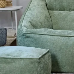 Zitzakken-icon Zitzak en Poef Natalia - Chenille Zitzak Fauteuil - Saliegroen
