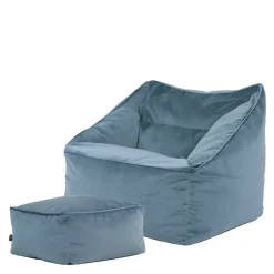 Zitzakken-icon Zitzak en Poef Natalia - Fluwelen Zitzak - Blauw