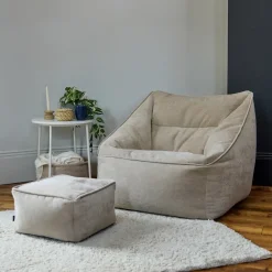 Zitzakken-icon Zitzak en Poef Natalia - Chenille Zitzak Fauteuil - Beige