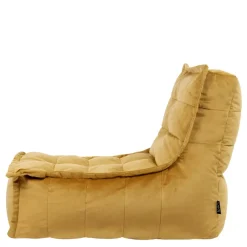 icon Zitzak Lounger Dolce - Fluwelen Zitzak - Geel