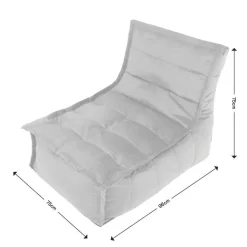 icon Zitzak Lounger Dolce - Fluwelen Zitzak - Geel