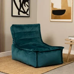 Zitzakken-icon Zitzak Lounger Dolce - Fluwelen Zitzak - Blauwgroen