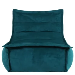 Zitzakken-icon Zitzak Lounger Dolce - Fluwelen Zitzak - Blauwgroen
