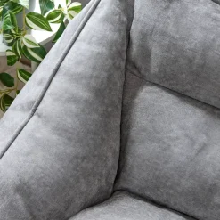 icon Zitzak Natalia - Chenille Zitzak Fauteuil - Grijs