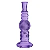 Ideas 4 Seasons Vaas Florence - paars glas - ribbel - D8,5 x H23 cm