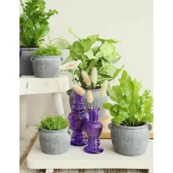 Bloempotten Voor Binnen-Ideas 4 Seasons Ideas4Seasons Bloempot kruik Amphora - grijs - D14 x H9 cm