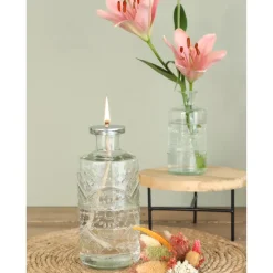 Vazen-Ideas 4 Seasons Ideas4Seasons Flesvaas Berlin - glas - transparant - D9 x H21 cm