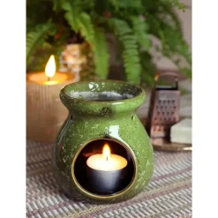 Ideas 4 Seasons Ideas4seasons Geurbrander - amberblokjes/olie - keramiek - groen