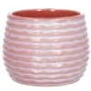 Ideas 4 Seasons Ideas4seasons Plantenpot ribbel - zachtroze - D14 x H10 cm