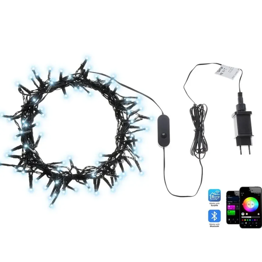 Kerstverlichting-Beliani IGALIKU - LED kerstverlichting - Zwart - 1350 cm - PVC