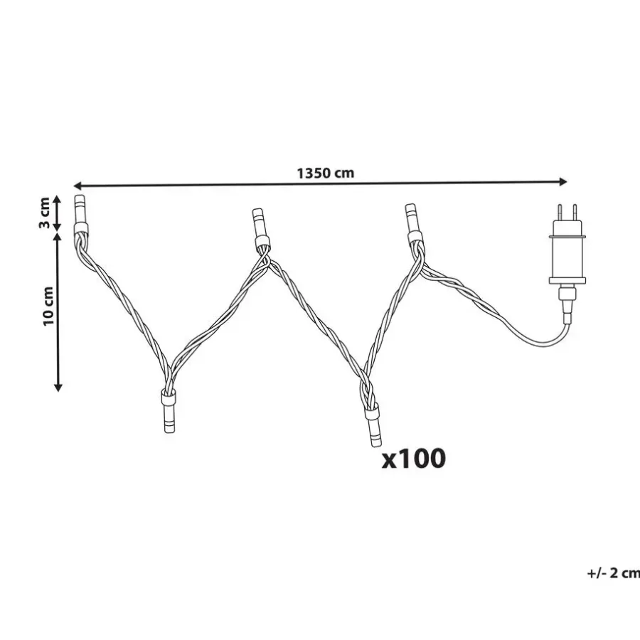 Kerstverlichting-Beliani IGALIKU - LED kerstverlichting - Zwart - 1350 cm - PVC