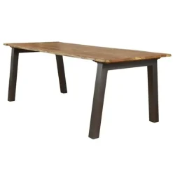 Dimehouse Industriële acacia houten eetkamertafel Edge 180 cm - Hout - Bruin