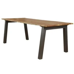 Dimehouse Industriële acacia houten eetkamertafel Edge 180 cm - Hout - Bruin