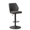 Dimehouse Industriële barkruk Grizzly antraciet - Zithoogte 64 cm - Stof - Grijs