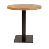 Dimehouse Industriële bistrotafel 70x70 rond metaal mangohout 70x70x73 cm Mangohout