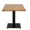 Dimehouse Industriële bistrotafel 60x60 vierkant metaal mangohout 60x60x73 cm