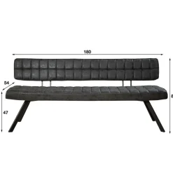 Dimehouse Industriële Eetkamerbank Madrid 180 cm