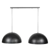 Hanglampen-Dimehouse Industriële hanglamp Dacia 2-lichts antraciet rond 60x142x150 cm Metaal