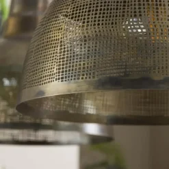 Dimehouse Industriële hanglamp Luisa 2-lichts metaal brons 38x95x150 cm Brons