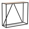 Sidetables-Nordlys Industriële houten en zwarte metalen consolestijl
