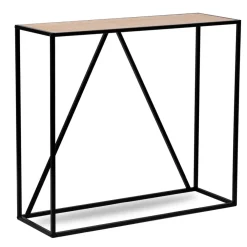 Sidetables-Nordlys Industriële houten en zwarte metalen consolestijl