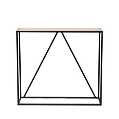 Sidetables-Nordlys Industriële houten en zwarte metalen consolestijl