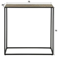 Kaptafels-Dimehouse Industriële sidetable Lizzy metallic brons - 25x75x75 cm - Brons - Bronskleurig
