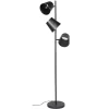 Staande Lampen-Dimehouse Industriële vloerlamp Carta 3-lichts zwart metaal 167x40x167 cm Metaal