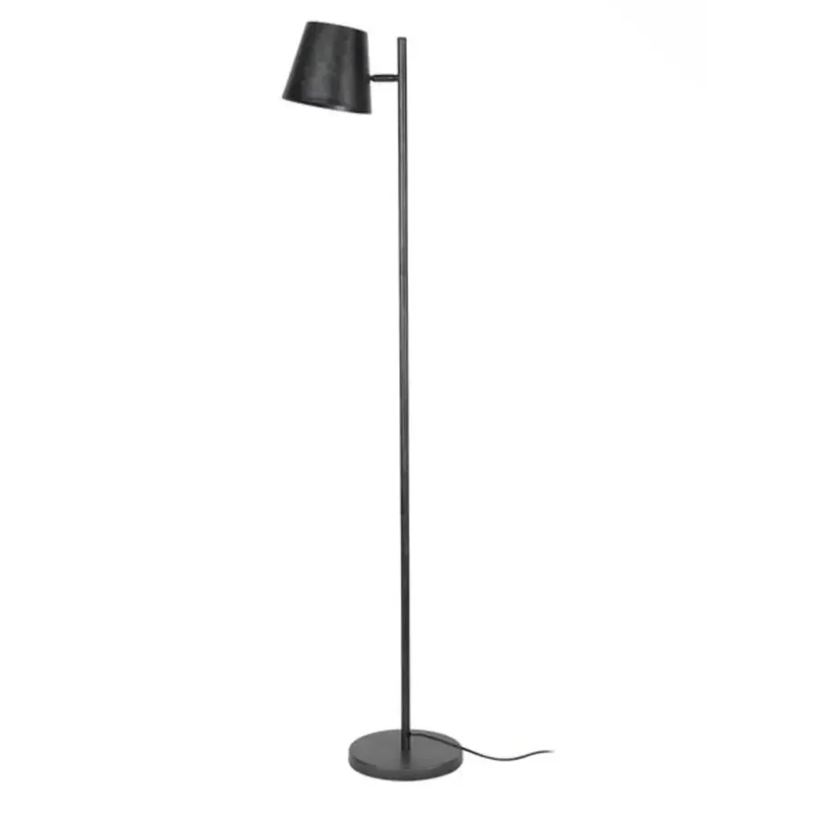 Staande Lampen-Dimehouse Industriële vloerlamp Sienna metaal antraciet - 157x37x157 cm - Metaal - Grijs