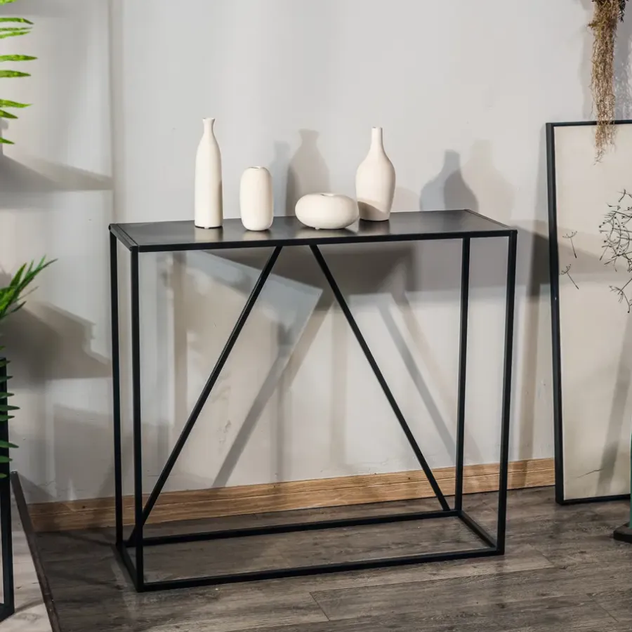 Sidetables-Nordlys Industriële zwarte metalen consolestijl