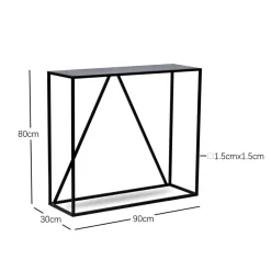 Sidetables-Nordlys Industriële zwarte metalen consolestijl