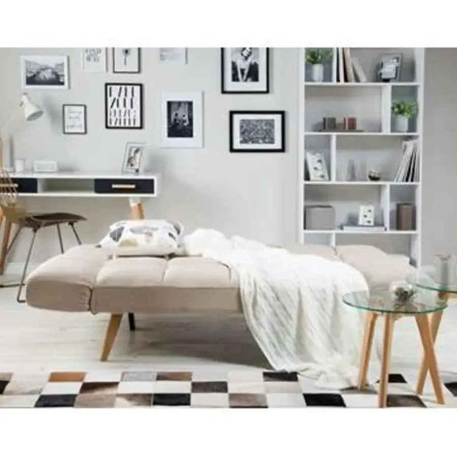 Beliani INGARO - Slaapbank 3-zits - Beige - Polyester